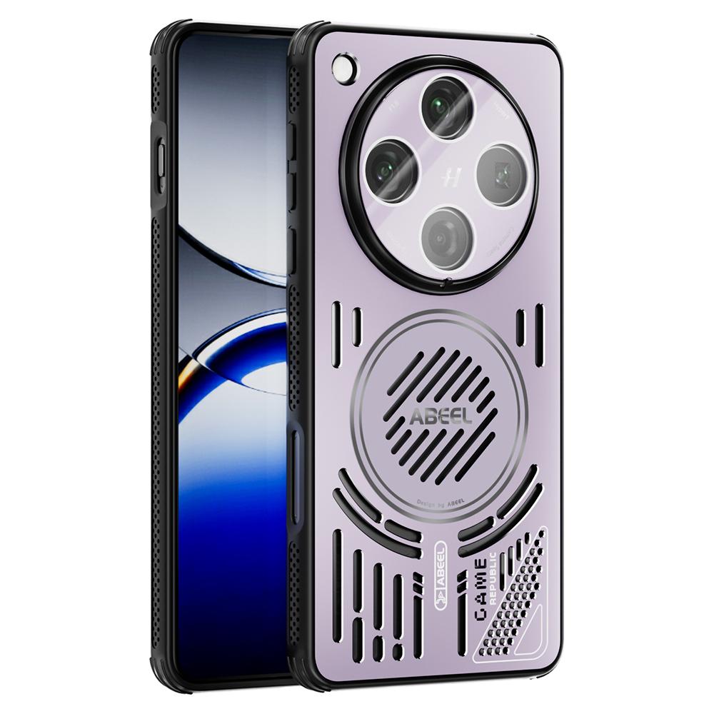 ABEEL For Oppo Find X8 Pro 5G Magnetic Case Aluminium Alloy+PC+TPU Hollow Heat Dissipation Phone Cover