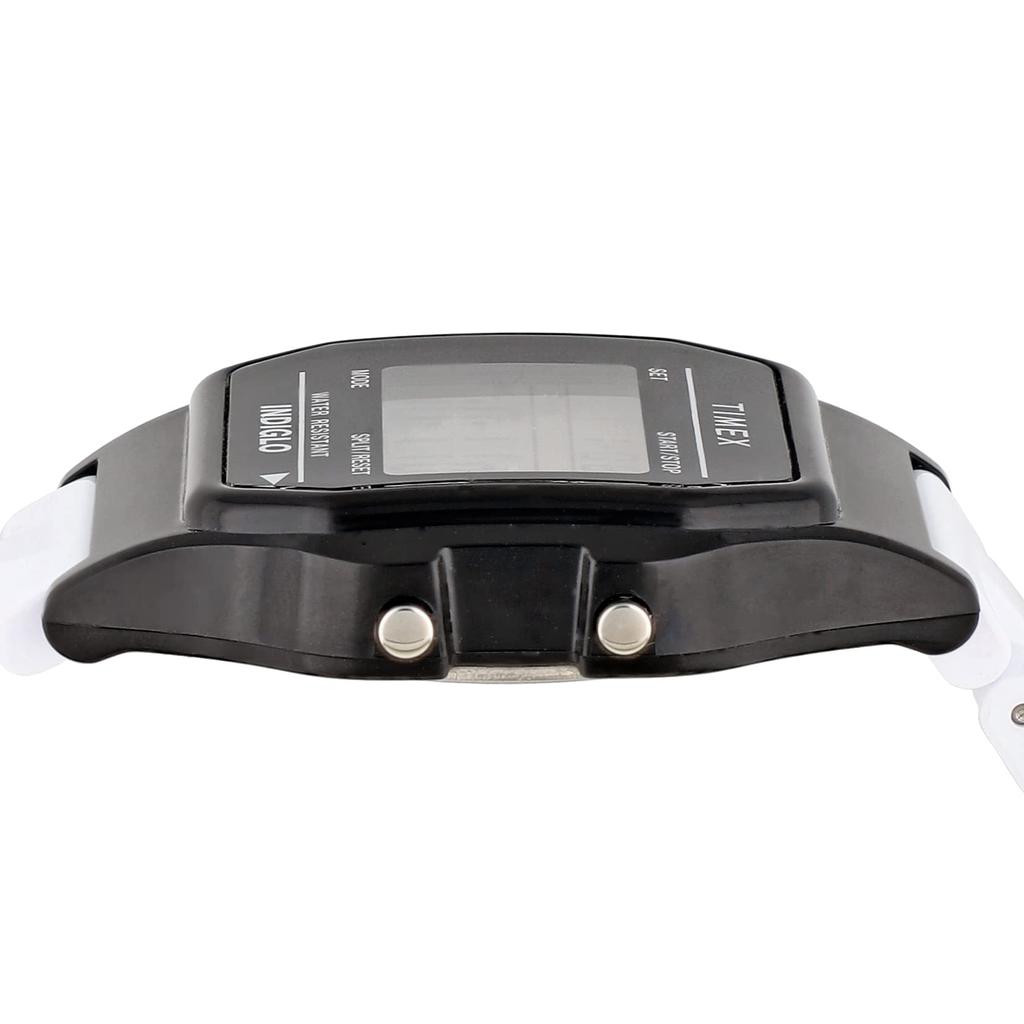 TIMEX Watch Classic Digital Tile Collection Classic Digital Tile Collection Black Dial Resin Quartz 36MM America Watch Unisex White [TIMEX]