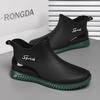 Cross-Border Rain Boots For Men Short Tube Kitchen Slippers Anti-Slip Outdoor Washing Car Waterproof Shoes Factory Direct Sales