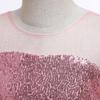 Girls Sequins Tulle Dress Sleeveless Bowknot Birthday Prom Princess Wedding Pageant Communion Party Long Ball Gown
