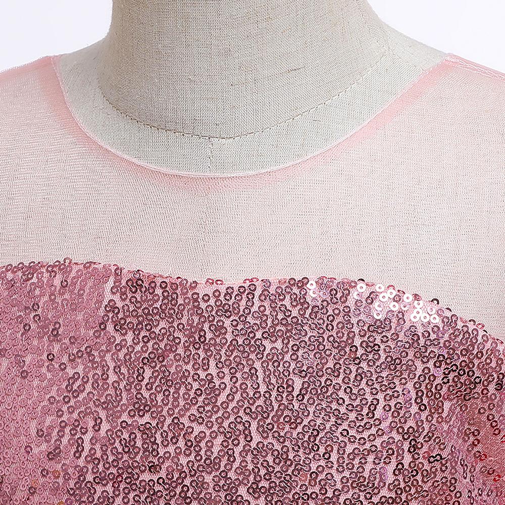 Girls Sequins Tulle Dress Sleeveless Bowknot Birthday Prom Princess Wedding Pageant Communion Party Long Ball Gown