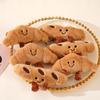 Kawaii Plush Keychain Cartoon Croissant Design for Car Keys Bag Charm Cute Gift Pendant