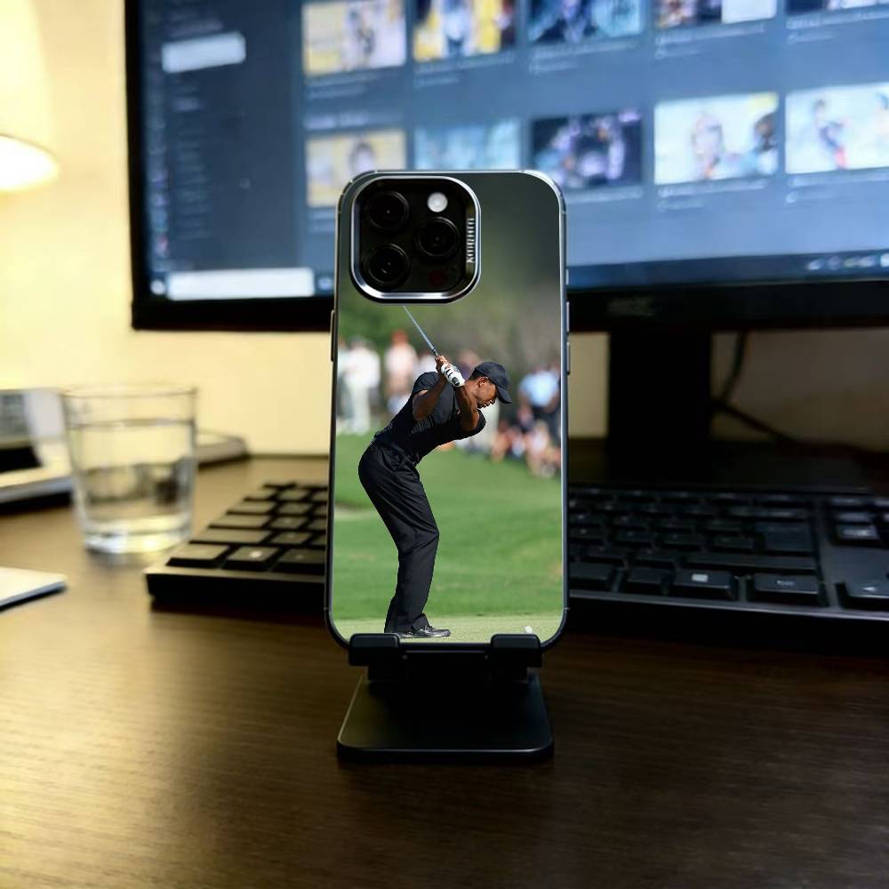 Чехол для телефона Гольфист Тайгер Вудс Чехол для телефона Для iPhone 17,16,15,14,13,12PluPro Max,XS,Цветной Серебристый Чехол для телефона Funda Cover
