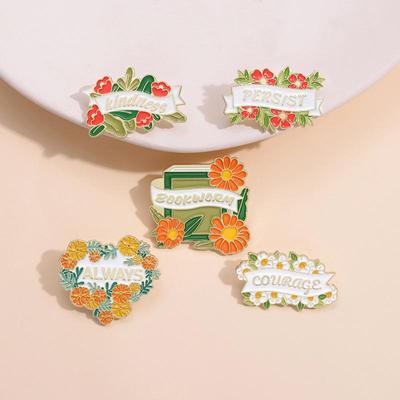 ВСЕГДА Английская Геометрическая Цветочная Брошь Значок на Лацкан - Садовая Эстетика Металлический Значок для Аксессуаров для Одежды, Пряжка для Шарфа и Подарок