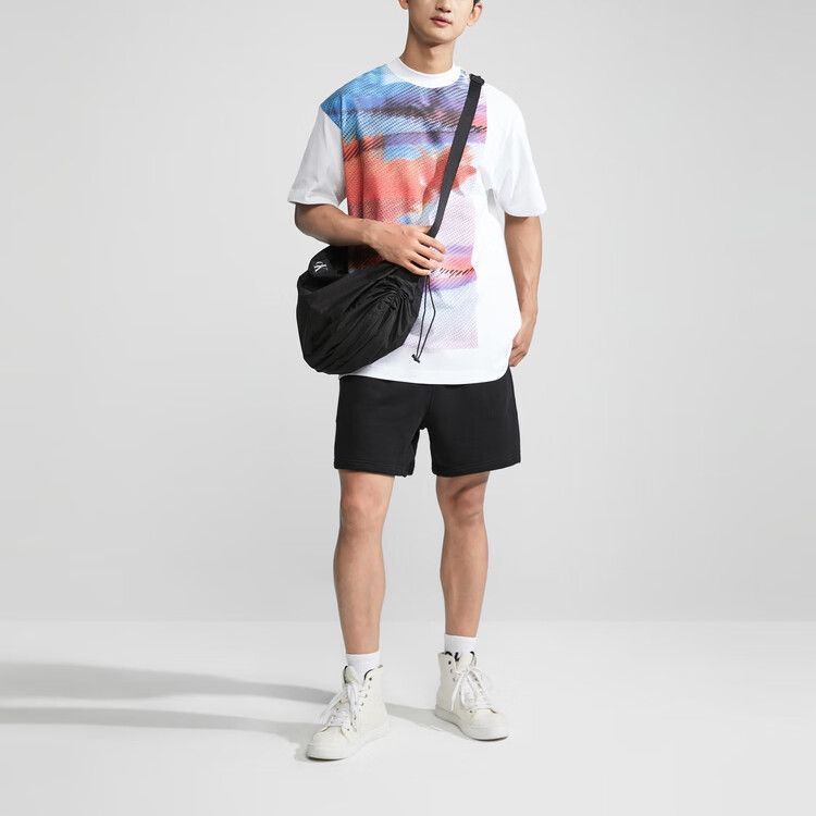 CK/Calvin Klein Футболка с круглым вырезом и короткими рукавами с узором, мужские топы, лунно-белый J322874-YAF