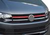 Накладки на решетку верхняя2015-2019 (2 шт, красные) для Volkswagen T6