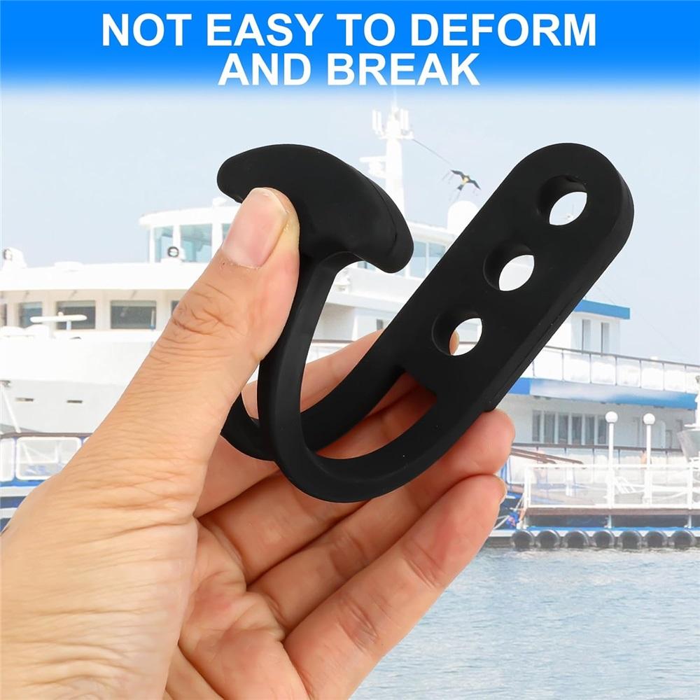 Ремень для телескопической лестницы на лодке, резиновая защелка морского класса с 3 регулируемыми монтажными отверстиями для 2-ступенчатой, 3-ступенчатой или 4-ступенчатой лестницы 