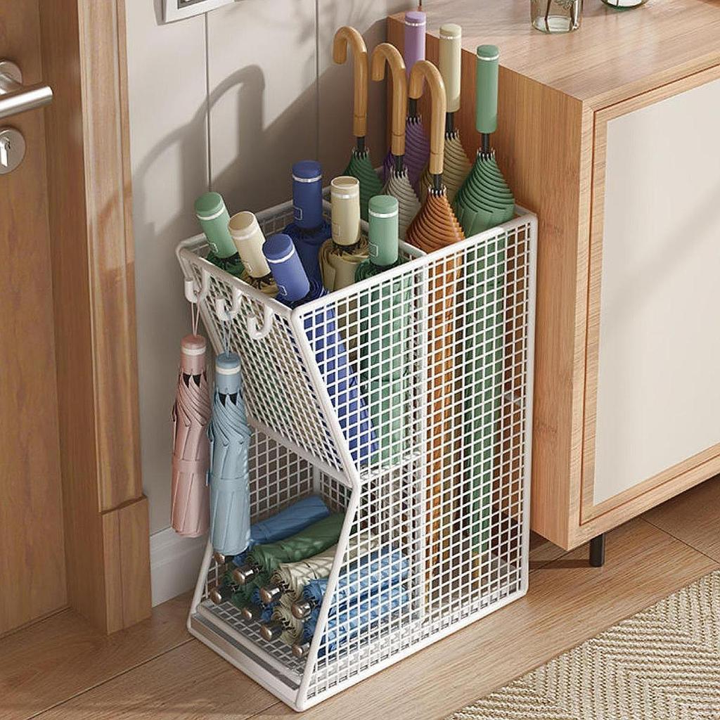 Umbrella Rack Organizer with Drip Tray Stable Creative Convenient Holder Storage