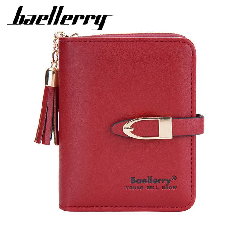 Baellerry Модные женские короткие кошельки на молнии, держатель для карт, классический кошелек для монет, милые сумки для карт