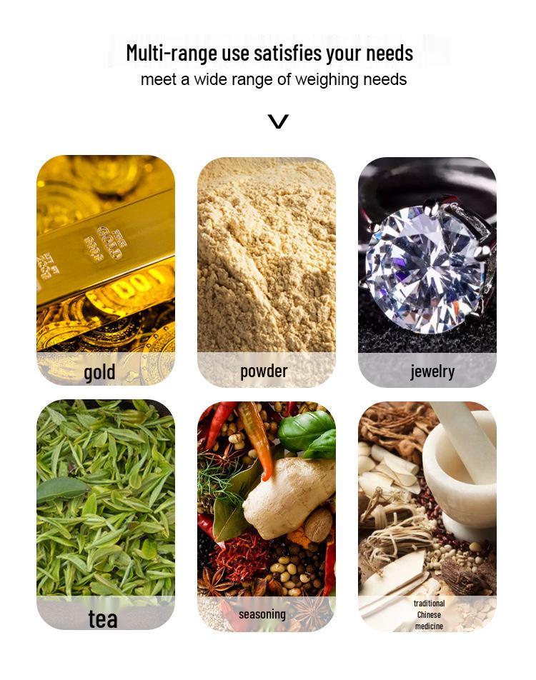 Portable Mini Electronic Jewelry & Gold Carat Scale 0.01g Precision Pocket Scale for Household & Medicinal Use