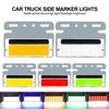 24V COB Car Truck Side Marker Lights External Signal Indicator Lamp Warning Tail Light 72 LED Waterproof for Bus RV Camper