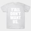 Женская футболка Yall Dont Want Us с принтом Харадзюку, кавайная футболка, летняя футболка с коротким рукавом, женская футболка, топ
