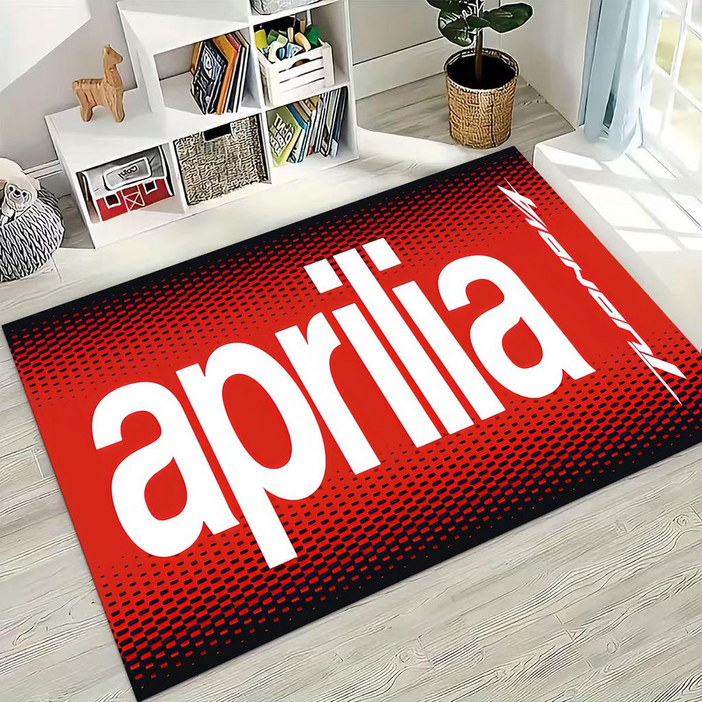 Motorcycle Aprilia Sign Racing Car Carpet Rug for Bedroom Living Room Sofa Home Doormat Decor,Large Kids Play Non-slip Floor Mat