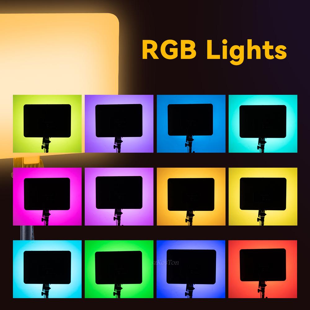 Светодиодная панель видеосвета RGB для фотостудии 3200K-5600K Мягкое освещение для студийной съемки портретов в режиме реального времени на YouTube