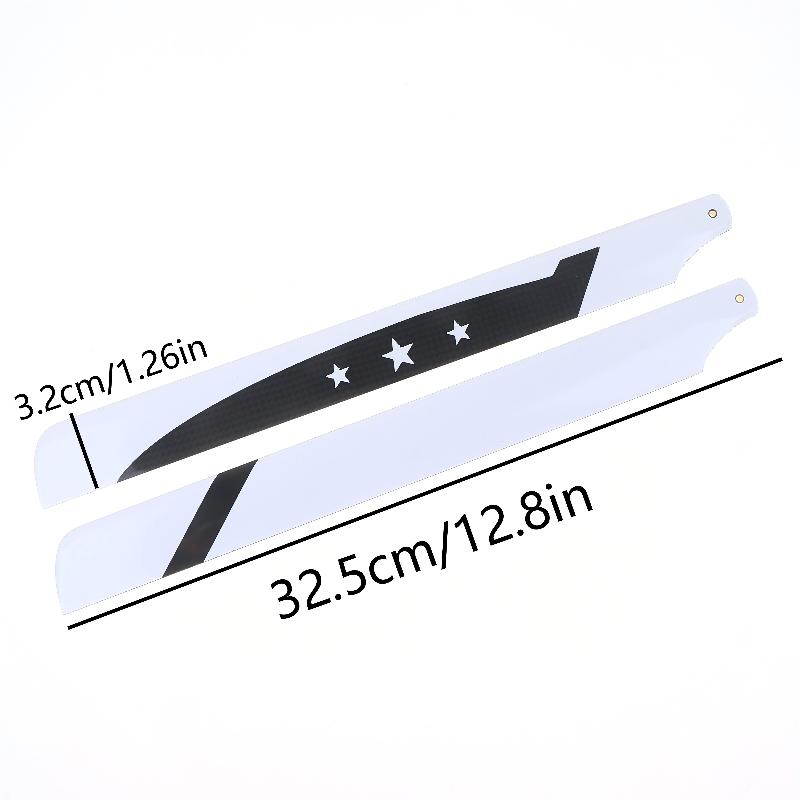 For 450 Series Rc Helicopter Glass Carbon Main Rotor Blade Replacement Parts Diy Rc Helicopter Propeller Accessories 1Pair