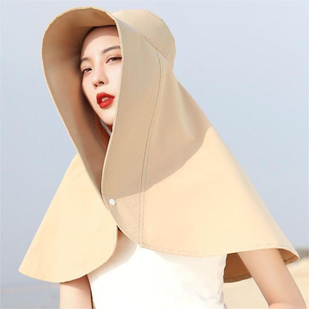 Шаль на кнопках для девушек, солнцезащитная шляпа, солнцезащитный крем, рыболовная шляпа, закрывающая лицо