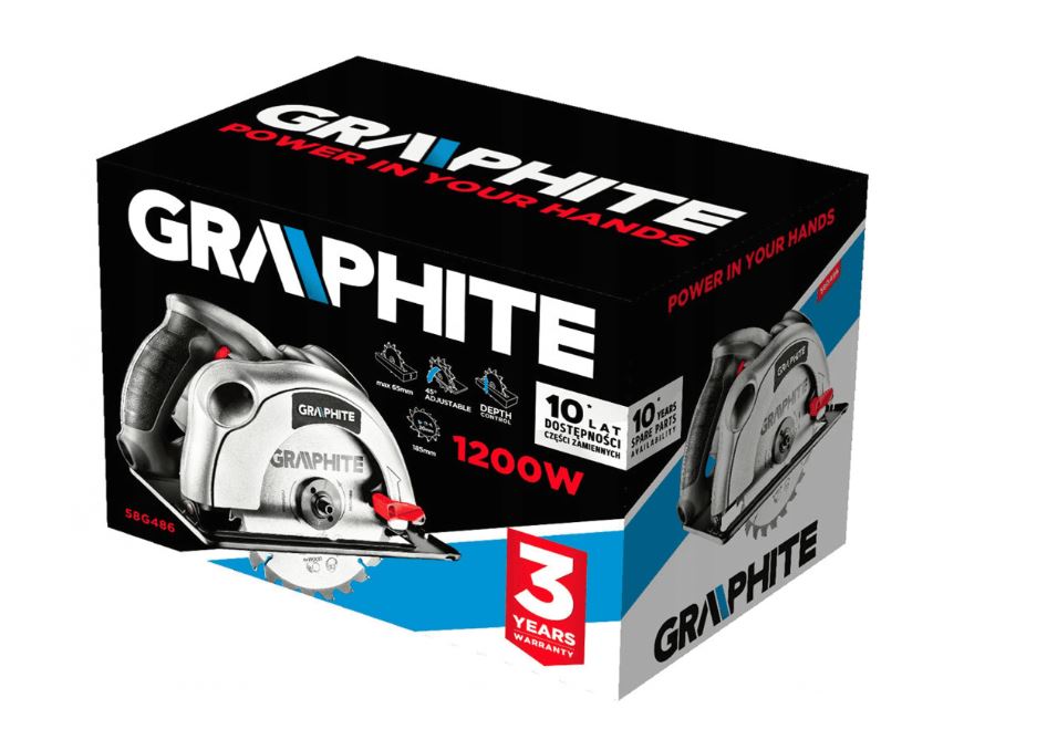 1200W Circular Saw 185Mm Cutting Depth 65Mm - T 58G486