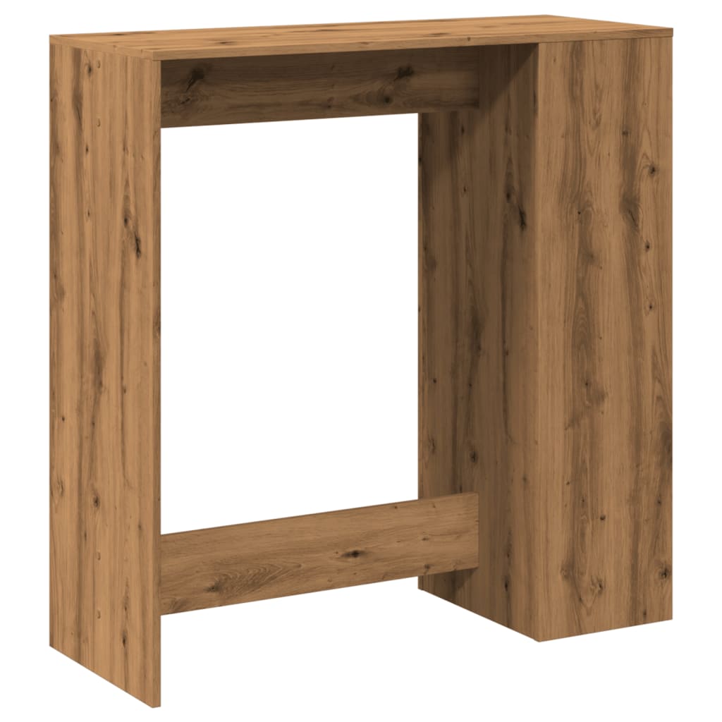 Bar Table with Shelf Artisan Oak Finish 101 x 40 x 103.5 cm Particleboard