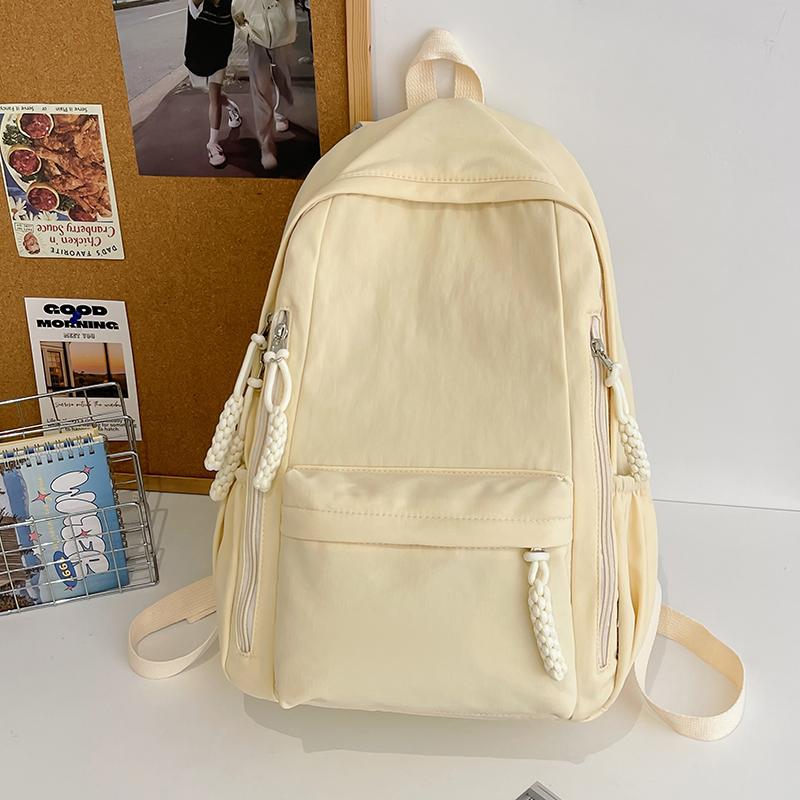 Сплошной цвет, студенческий рюкзак большой емкости, школьный рюкзак для младших и старших классов, женская школьная сумка