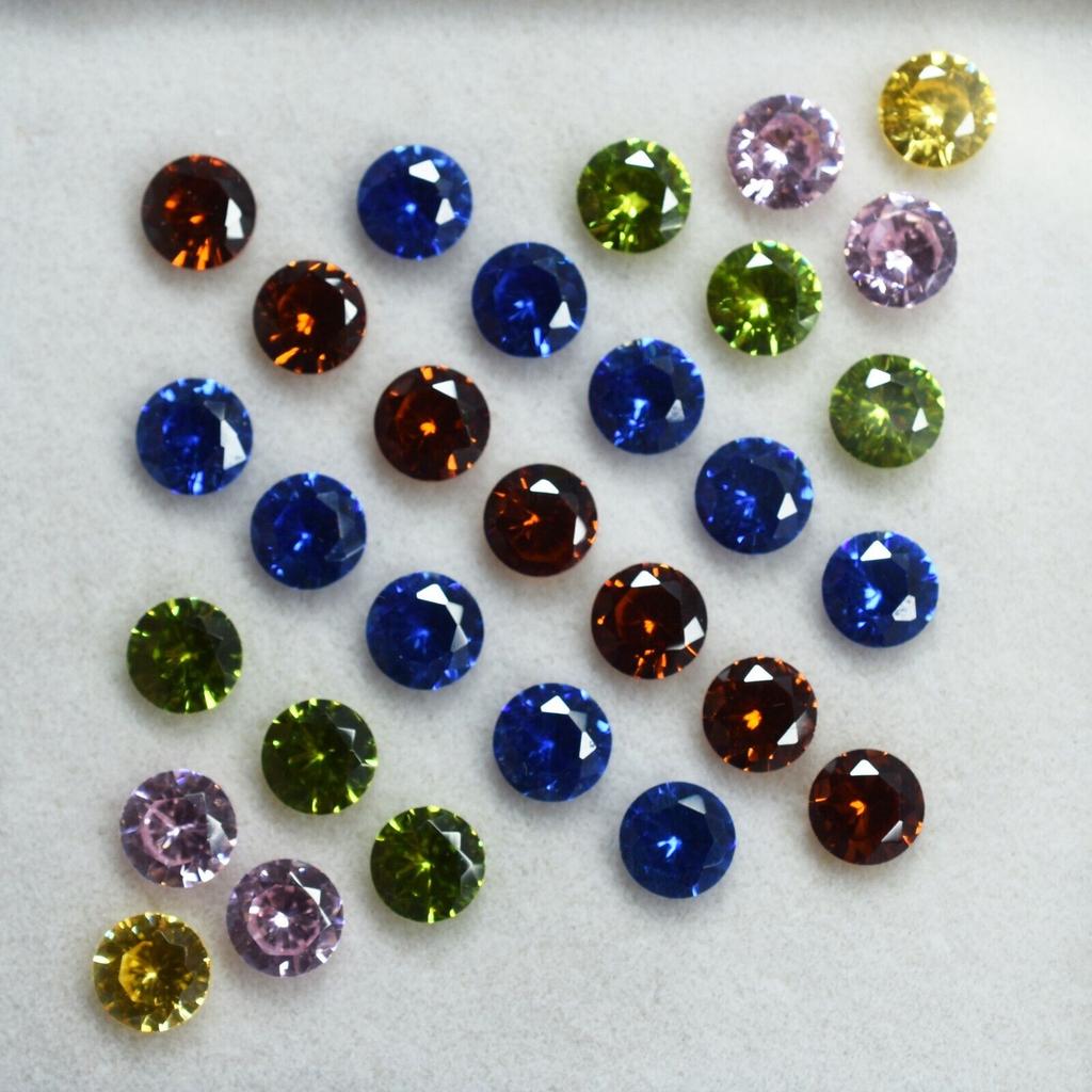 Natural Sapphire Loose Gemstone 24 pcs Lot 5x5 mm Round Cut September Birthstone for Gem Collections