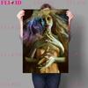 Cowled Witched And Blood Witch Wall Art Canvas Painting Swamp Witch,Blue Moon Art Poster And Print Home Decoration Unframed No Frame