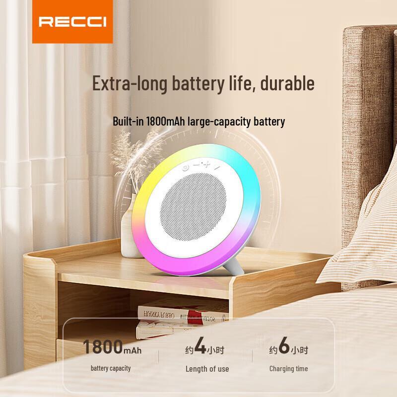 Recci RSK-W42 Bluetooth Speaker with 360° RGB Lighting