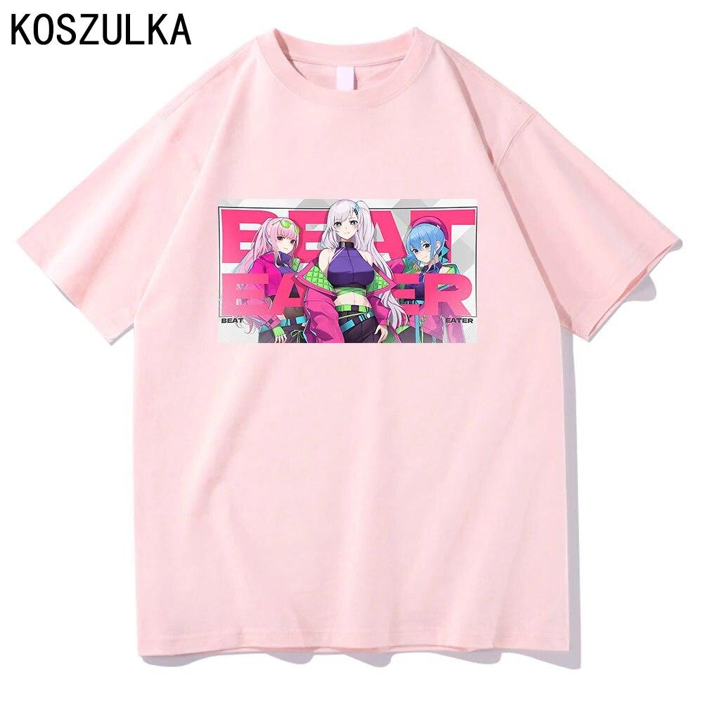 Футболка Calliope Anime Hololive Suisei, хлопковая футболка, летние футболки Kawaii Pavolia Reine, одежда, забавная женская/мужская толстовка унисекс