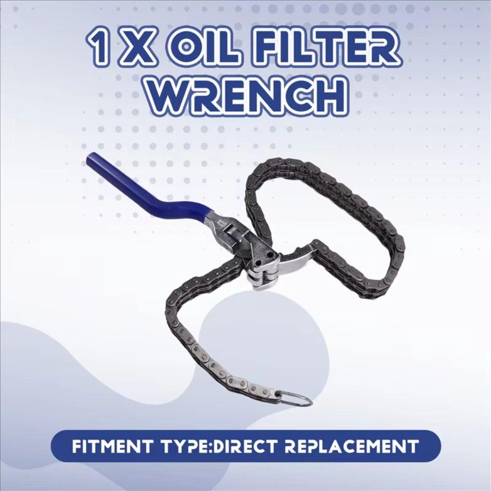 Heavy Duty Chain Filter Wrench Flexible Chain Oil Filter Removal Tool Pipe Fittings Removal