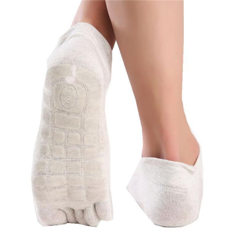 Men Winter Thickened Five Fingers Socks Warm Non Slip Grip Fitness Toe Socks Low Calf Slipper For Male Floor Socks