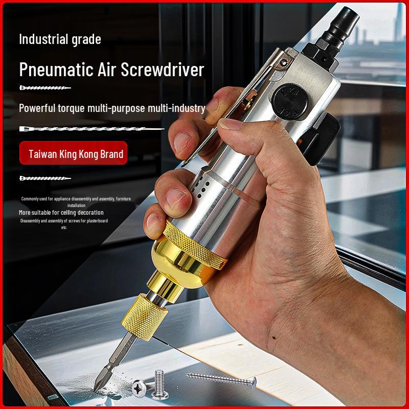 Industrial High-Torque Pneumatic Screwdriver for Woodworking with Hex Socket