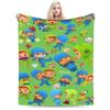 P-POCOYO Warm Soft Blanket  Girls Boys Plush Throw Blanket Print Living Room Flannel Bedspread Sofa Bed Cover