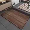 Wood Grain Carpet Diatomaceous Earth Non-Slip Mat Bathroom Absorbent Mat Quick-Dry Foot Mat Door Mat