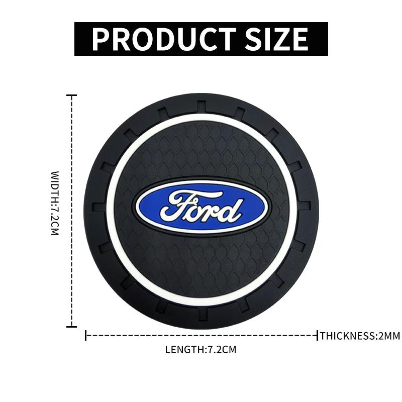 New Anti Slip Mat Car Coaster Durable Car Cup Holder Coaster Dust-proof Protection For Ford Fiesta Mondeo Fusion Explorer Escape