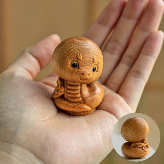 Yousheng Zodiac Animal Figurine Handcrafted Wood Chinese Zodiac Signs Multifunctional Mini Zodiac Table Decoration Gift for Zodiac Enthusiasts