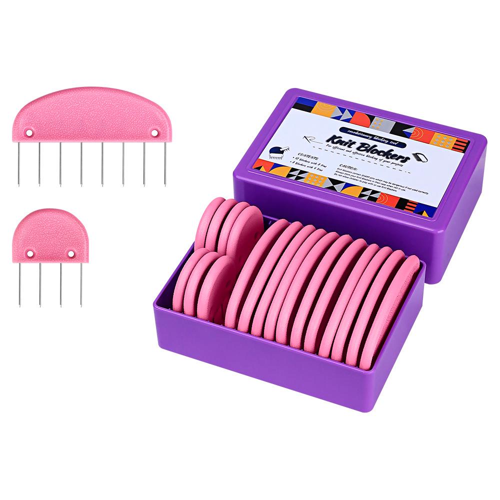 Лавандово-пурпурные вязальные булавки для придания формы шали и шарфу своими руками