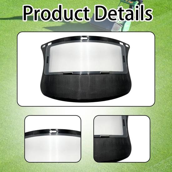 Защитный лицевой щиток из стальной проволочной сетки для шлема, обеспечивающий полную защиту лица от летящих обломков. Прочный лицевой щиток для работы в лесной местности на открытом воздухе.