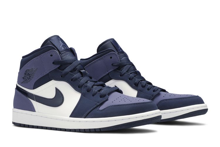 Men's Sneakers Nike Jordan 1 Mid Obsidian Sanded Purple Obsidian/Sanded Purple-White