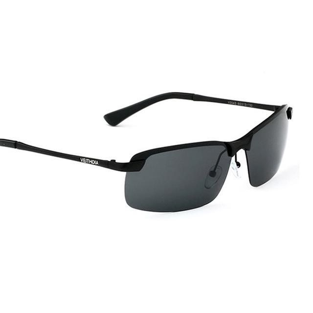 VEITHDIA брендовые дизайнерские поляризационные мужские солнцезащитные очки без оправы, солнцезащитные очки для мужчин 3043