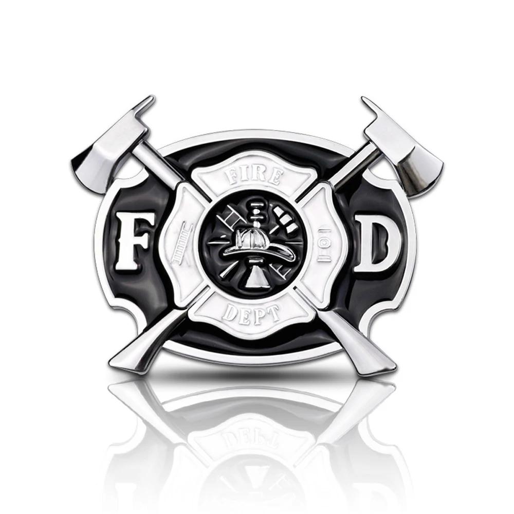 1Pcs FIRE DEPT Fire Department Decals Firefighter's Honor Courage Rescue Sticker Fireman Zinc Alloy for Car Truck Cooler