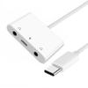 Xiwai USB C Hub Type C Dual Audio AUX MIC Sound Card PD Power Charge Adapter 3 в 1 USB-удлинитель Совместим с ноутбуком, планшетом, мобильным телефоном - 3,5 мм и