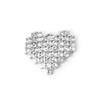1 Piece Brass Valentine's Day Heart Charms Multicolor Full  Micro Pave Clear Cubic Zirconia Pendants  for DIY Jewelry 10mm x 9mm