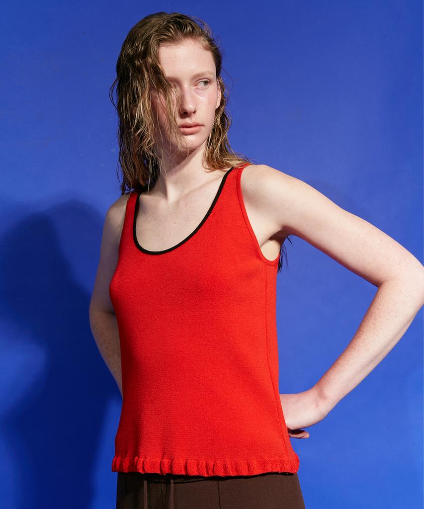 MAGGIE Frill Sleeveless (Red)