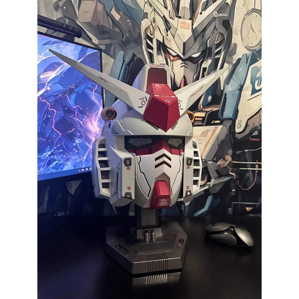 1:1 Шлем Rx-78-02 Киберпанк Vol.1 Маска Меха Робот Шлем Со Световым Сенсорным Управлением Модный Косплей Костюм Детская Игрушка на Хэллоуин Подарок