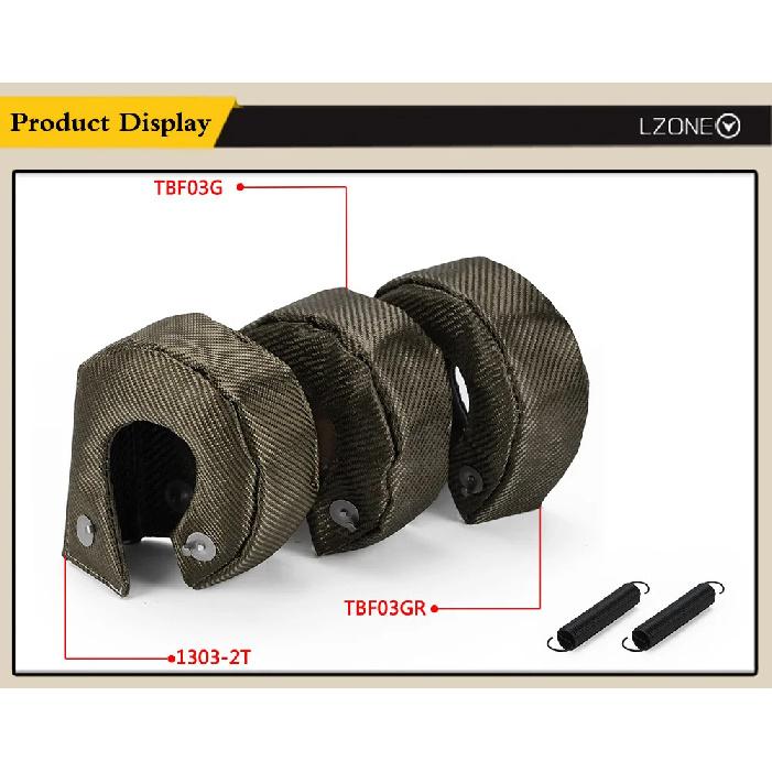 LZONE - 100% Full TITANIUM turbo heat shield T3 turbo blanket fit : t2 t25 t28 gt28 gt30 gt35 and most t3 turbo JR1303-2T/TBF03