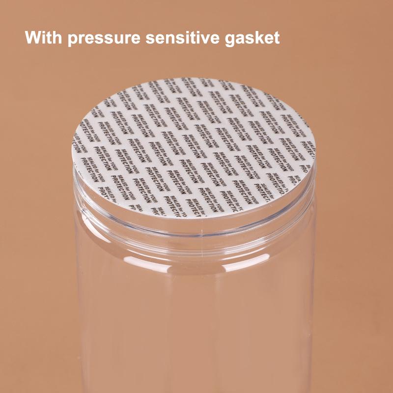 Aluminum Packing Bottle Pet Clear Empty Seal Bottle Circular Bucket Storage Biscuit Jar Food Grade Sealed Cans Tank Container