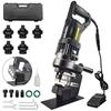 Howhite Electric Hydraulic Puncher 1300w Hydraulic Punch 110V Compatible with Copper Aluminum Steel Iron Channel Angle 5 Types of Foot Storage Case