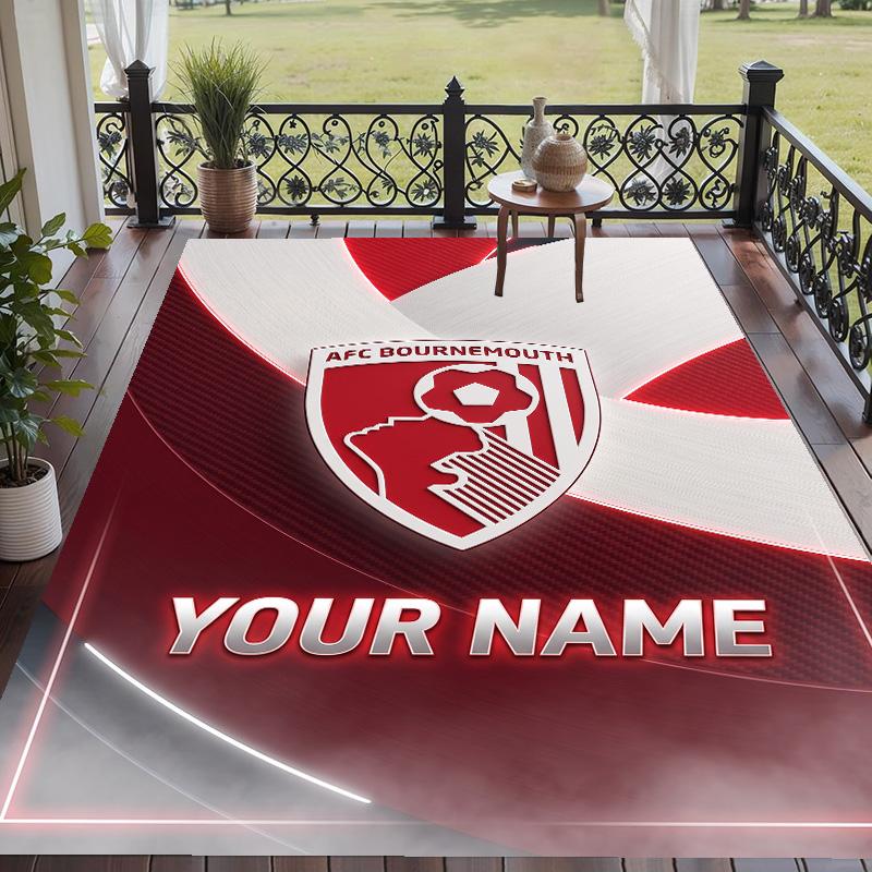 Custom Text Printed Rug Brentford Football Non Slip Floor Carpet For Home Room Decor