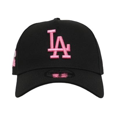 New Era Кепка LA Dodgers NY Yankees MLB 9FORTY Черная Розовая Snapback Кепка Strapback BLACKPINK (JP, Алфавит, Один размер, LA-Черный/Розовый)