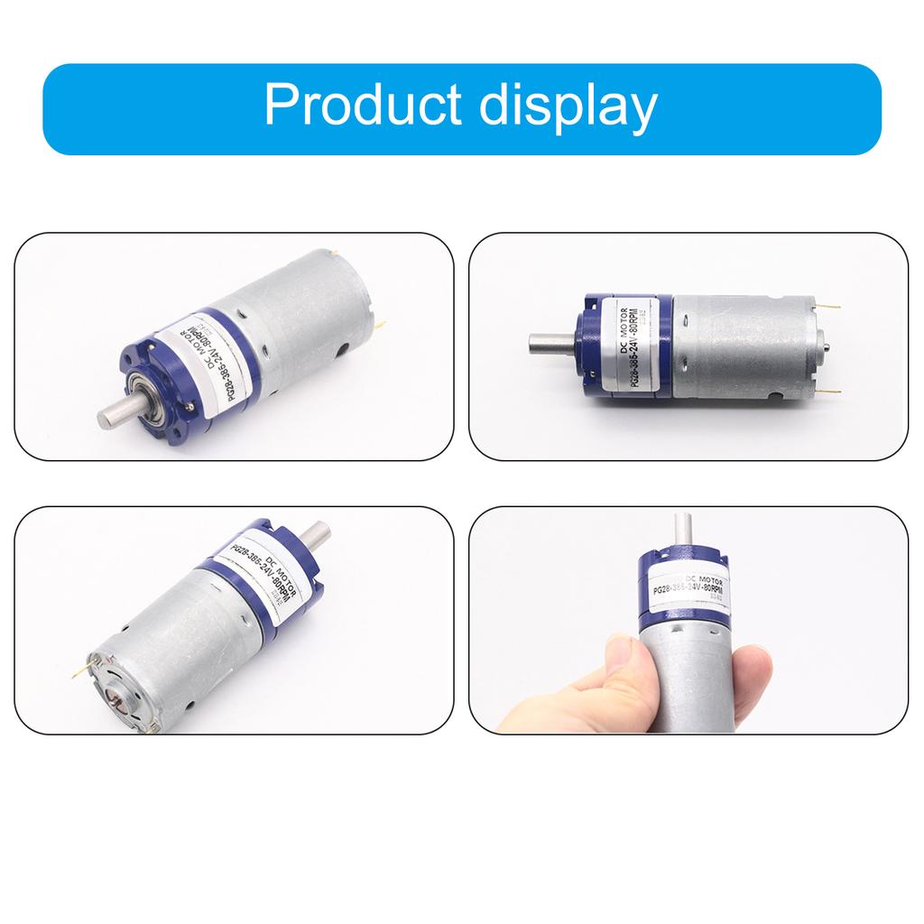 24V DC Planetary Gear Motor 52RPM Adjustable Speed Planetary Gearbox Motor Set for Intelligent Appliances & Robotics