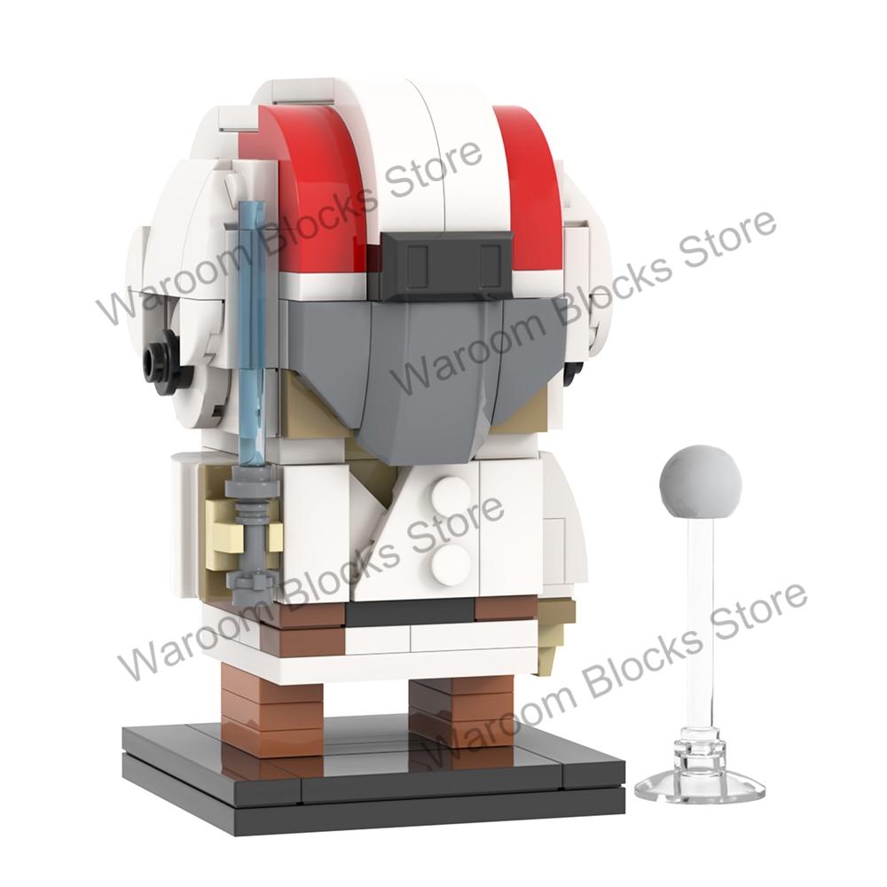 MOOXI MOC Космическая Война Brickheadz Межзвездный Sci-Fi Робот Совместимые Фигурки Строительные Блоки Игрушки Для Взрослых Для Детей Подарок Кубики